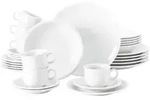 Seltmann Weiden Kombiservice, Wei&szlig;, Keramik, 30-teilig, Rund, 2x2x2 cm, Essen &