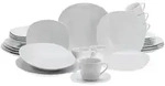 Creatable Kombiservice Square Weiss, Wei&szlig;, Keramik, 30-teilig, 200 ml,200 ml, Essen