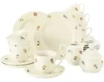 Seltmann Weiden Kaffeeservice, Mehrfarbig, Keramik, 20-teilig, Rund, 20.6x28.4x20.6