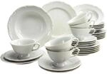 Creatable Kombiservice Maria Theresia, Wei&szlig;, Keramik, 30-teilig, 200 ml,200 ml,