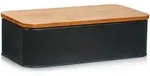 Zeller Present Brotkasten, Schwarz, Holz, Bambus, rechteckig, 43x23x12 cm,