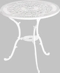 Gardenson GARTENTISCH Wei&szlig; 70x70x68 cm