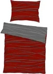 Kaeppel Bettw&auml;sche Motion, Dunkelrot, Textil, Graphik, 155x220 cm, b&uuml;gelleicht,