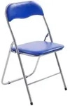 CLP Besucherstuhl, Silber, Blau, Metall, 45x78x45 cm, Esszimmer, St&uuml;hle,