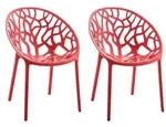 CLP Gartenstuhl, Rot, Kunststoff, 59x80x60 cm, Gartenm&ouml;bel, Gartenst&uuml;hle,