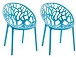 CLP Gartenstuhl, Blau, Kunststoff, 59x80x60 cm, Gartenm&ouml;bel, Gartenst&uuml;hle,