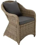 tectake Rattansessel, Natur, Kunststoff, 60x84x71 cm, Gartenm&ouml;bel,...