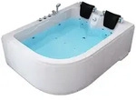 Home Deluxe Whirlpool, Wei&szlig;, Keramik, 180x65x120 cm, Badezimmer, Baden &...