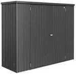 Biohort Ger&auml;teschrank, Dunkelgrau, Metall, 227x182.5x83 cm, Qualit&auml;t aus