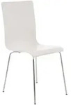 CLP Besucherstuhl, Wei&szlig;, Metall, 43x87x47 cm, Arbeitszimmer, Besucherst&uuml;hle