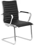 Mid.you Besucherstuhl, Schwarz, Metall, Textil, U-Form, 54x90x50 cm, Arbeitszimmer,