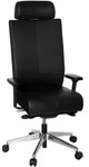 Mid.you Drehstuhl, Schwarz, Kunststoff, Kombination Echtleder/Lederlook, Drehkreuz,