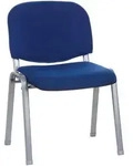 Mid.you Besucherstuhl, Blau, Textil, Rundrohr, 58x84x48 cm, stapelbar, Arbeitszimmer,