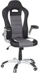 Mid.you Gamingstuhl, Grau, Schwarz, Wei&szlig;, Kunststoff, Drehkreuz, 64x118x57 cm,