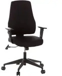 Mid.you Drehstuhl, Schwarz, Kunststoff, Textil, Drehkreuz, 57x126x45 cm,