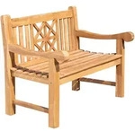 CLP Gartenbank, Teak, Holz, 120x92x72 cm, Gartenm&ouml;bel, Gartenb&auml;nke