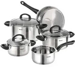 Karcher Topfset, Edelstahl, Metall, Rund, hitzebest&auml;ndige Griffe, Kochen, T&ouml;pfe,