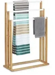 Relaxdays Handtuchst&auml;nder, Hellbraun, Holz, 54x82x24 cm, Badaccessoires,