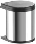 HKT Abfallsammler, Edelstahlfarben, Kunststoff, 15 l, 28.8x29.8x36.3 cm, Haushalt &