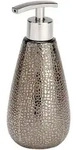 Wenko Seifenspender, Braun, Keramik, Rund, 8x19x8 cm, Badaccessoires,