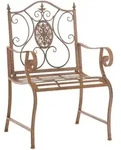 CLP Gartenstuhl, Braun, Metall, 62x94x53 cm, Gartenm&ouml;bel, Gartenst&uuml;hle,