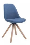CLP Drehstuhl, Blau, Holz, 48x84x56 cm, Esszimmer, St&uuml;hle, Esszimmerst&uuml;hle,