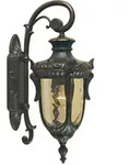 Elstead Lighting Aussenwandleuchte Philadelphia, Bronze, Metall, Glas, 19x26.5x52 cm,