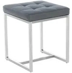 CLP Hocker, Grau, Metall, 40x48x40 cm, Wohnzimmer, Hocker
