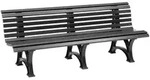 Modante Gartenbank, Graphit, Kunststoff, 4-Sitzer, 200x80x64 cm, Typenauswahl,...