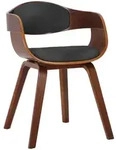 CLP Armlehnenstuhl, Schwarz, Walnuss, Holz, 49x73x46 cm, Esszimmer, St&uuml;hle,