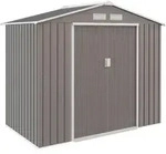 Outsunny Ger&auml;tehaus, Grau, Metall, 130x185x213 cm, Aufbewahrung & Schutzh&uuml;llen,