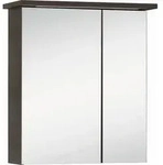 Xora Spiegelschrank, Graphit, Holzwerkstoff, 2 F&auml;cher, 60x72x20 cm, Made in Germany,
