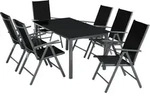 tectake Sitzgruppe, Anthrazit, Kunststoff, Loungem&ouml;bel, Gartenlounge-Sets