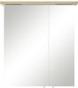 Xora Spiegelschrank, Metall, 2 Fächer, 60.0x72.0x20.0 cm, Badezimmer,