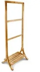 Relaxdays Handtuchst&auml;nder, Hellbraun, Holz, 40x105x27 cm, Badaccessoires,