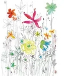 Komar Vliestapete Joli, Mehrfarbig, Papier, Floral, 184x248 cm, Made in Germany, FSC