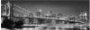 Komar Fototapete Brooklyn Bridge, Grau, Schwarz, Weiß, Papier, Skyline, 368x127 cm,