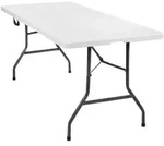 tectake Campingtisch, Wei&szlig;, Kunststoff, Baum/Pflanze/Natur, Rechteckig, 76x74x183