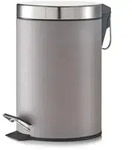Zeller Present Kosmetikeimer, Grau, Metall, Rund, 17x26x17 cm, Badaccessoires,