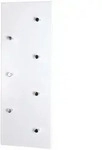 Wandgarderobe, Chrom, Wei&szlig; Hochglanz, Metall, Holzwerkstoff, 80x30x6 cm, Garderobe,