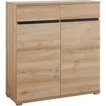 Carryhome Schuhschrank, Anthrazit, Buche, Holzwerkstoff, 4 F&auml;cher, 2 Schublade(n)
