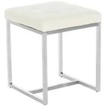 CLP Hocker, Creme, Metall, 40x48x40 cm, Wohnzimmer, Hocker