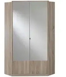 Mid.you Eckschrank Wimex Imago, Eiche, Glas, Holzwerkstoff, 8 F&auml;cher, 95x199x95 cm,