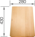 Blanco SCHNEIDEBRETT Buche 43x3.2x28 cm