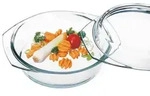 Simax Auflaufform, Transparent, Glas, Rund, Kochen, Auflaufformen