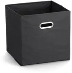 Zeller Present Aufbewahrungsbox, Schwarz, Textil, 32x32x32 cm, Ordnen & Aufbewahren,