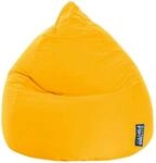 Sitzsack, Gelb, Textil, 220 l, F&uuml;llung: Styroporkugeln, 110x70x110 cm, Indoor,
