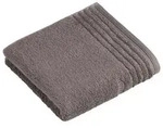 Vossen Handtuch Vienna Style Supersoft, Graubraun, Textil, Bord&uuml;re, 50x100 cm,