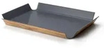 Continenta Serviertablett,, Grau, Naturmaterialien, 35x5x45 cm, Tischkultur &