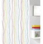 Kleine Wolke Duschvorhang Jolie, Mehrfarbig, Textil, Wellen, 180x200 cm,